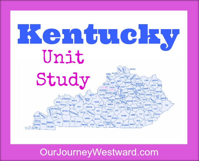 Kentucky unity study blog image with a Kentucky state map on it