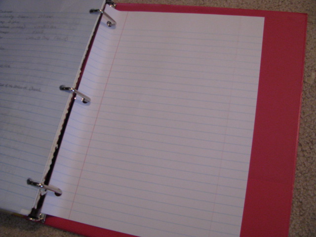 Planning Binder Notes