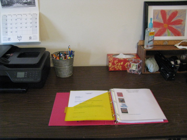 Mom's School Desk Homeschool Planning Table