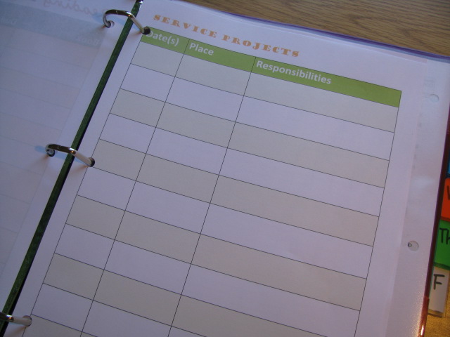 Service Project Log Community Service Log