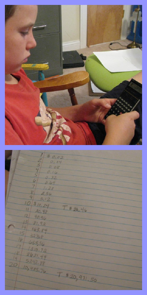 The power of doubling - math activity