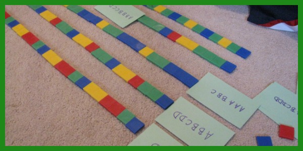 Transferring letter patterns to physical patterns
