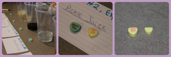 Candy Heart Experiments