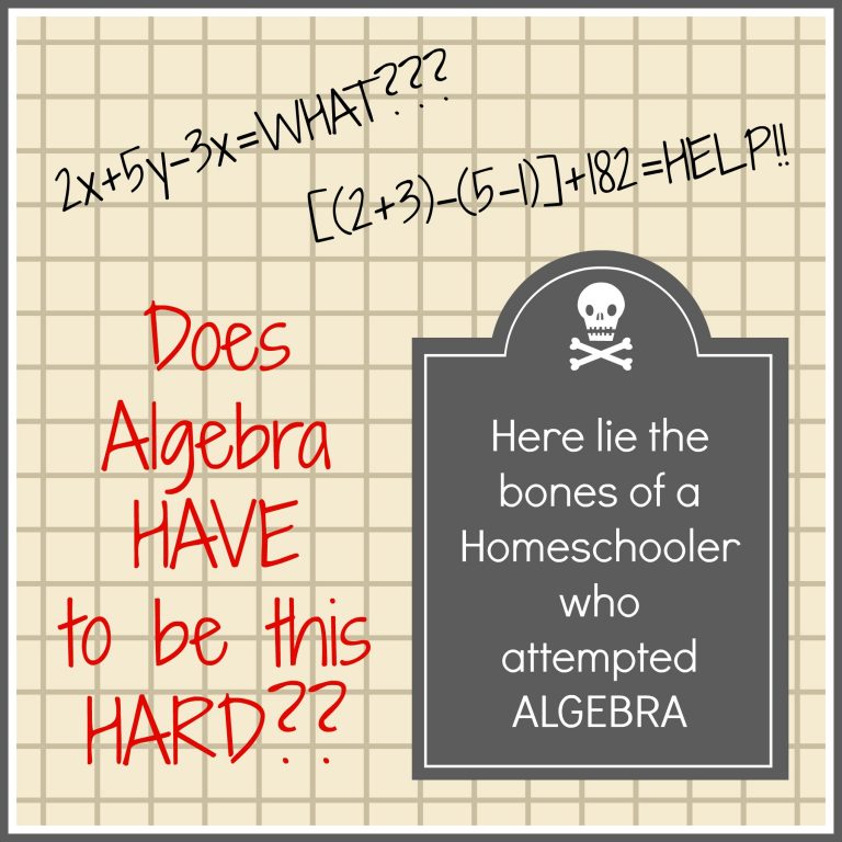 Graph paper background with algebra equations with the title "Does Algebra HAVE to be this HARD??"
