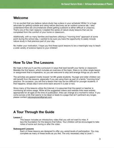 welcome page in the Defense Mechanisms of Plants book.